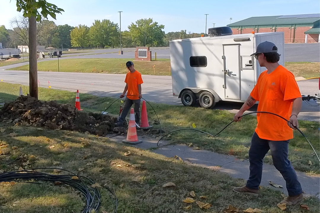 MetaCommunications field installation team working on fiber optic infrastructure