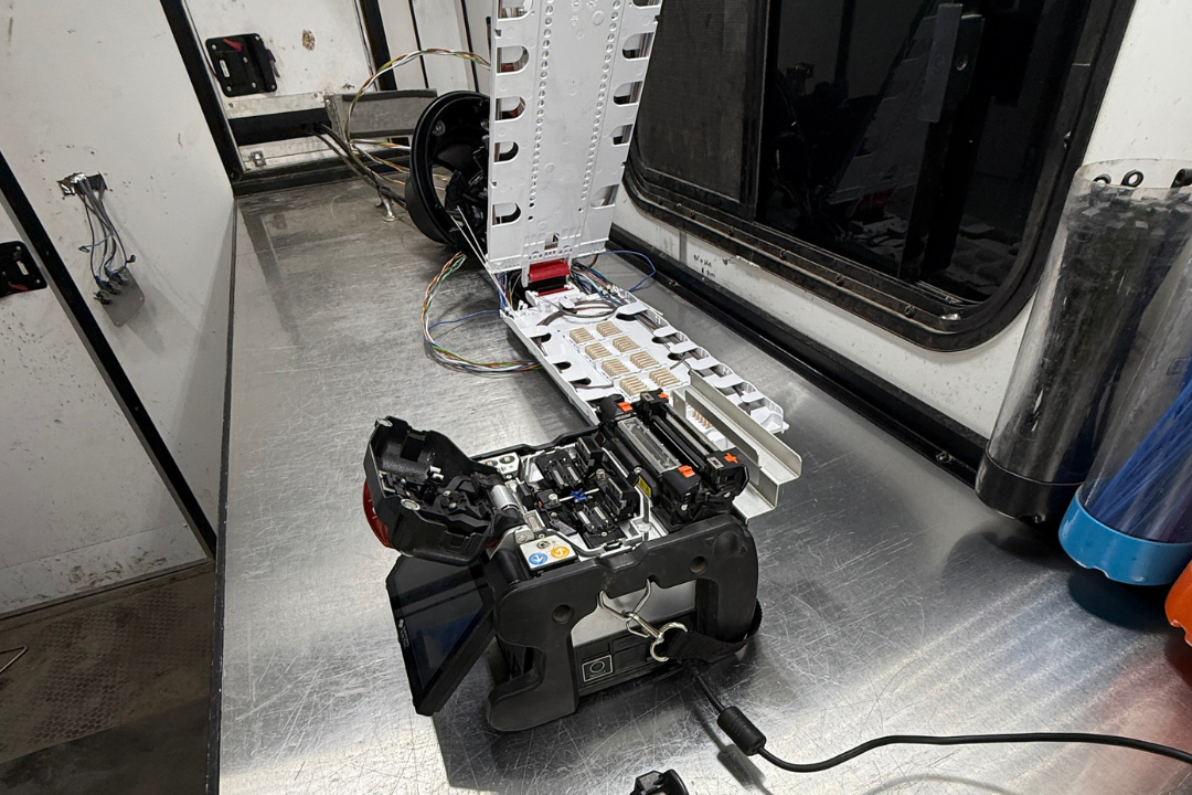Precision fiber optic splicing and connection work